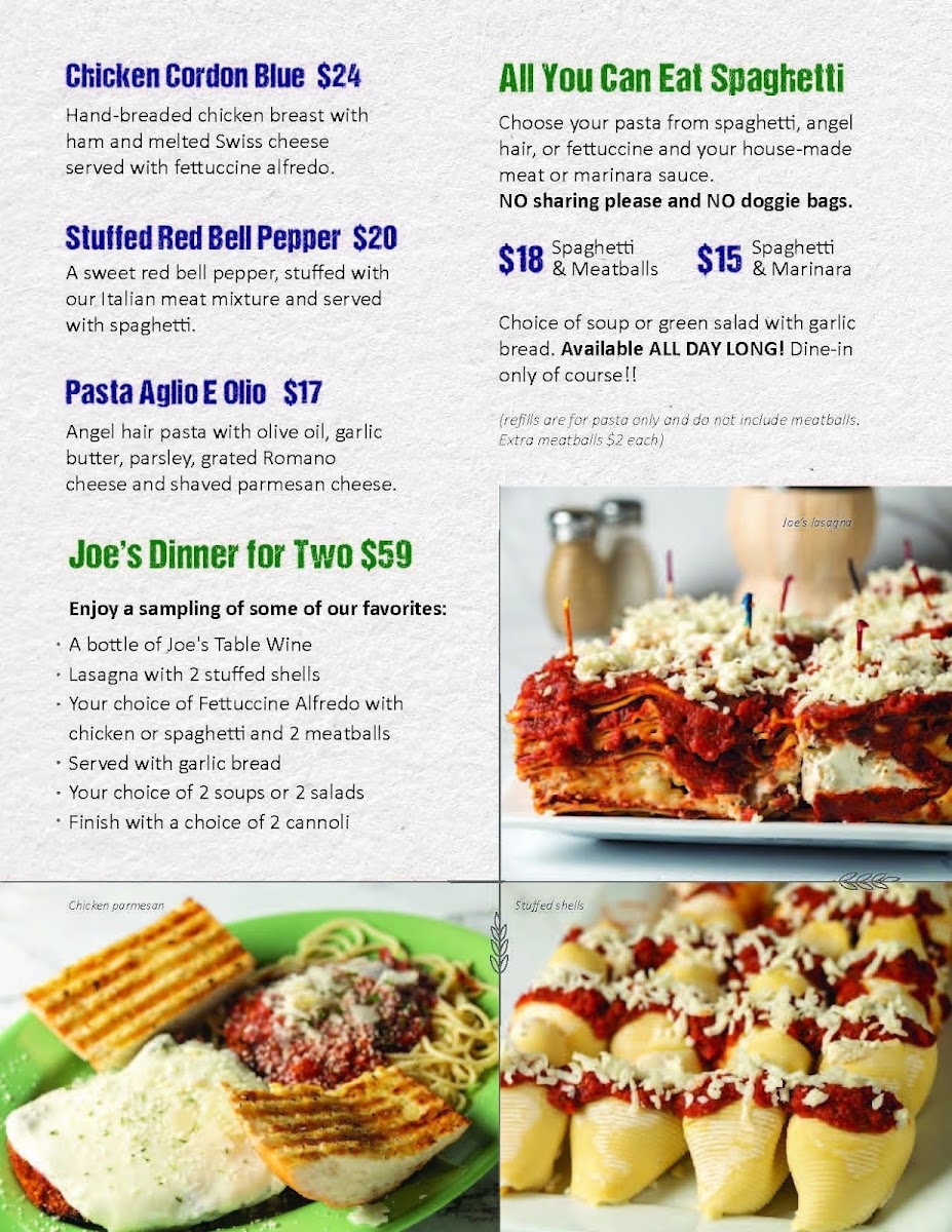 Menu Gelato Joe's Italian Restaurant & Bar-4