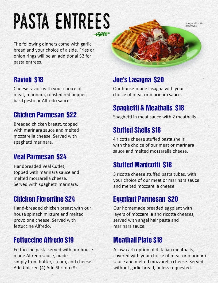 Menu Gelato Joe's Italian Restaurant & Bar-6